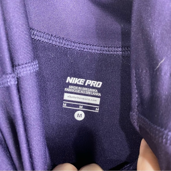Nike Pro Women's Dri-Fit Drawstring High‎ Neck Turtleneck Pullover Shirt Medium - Picture 6 of 7